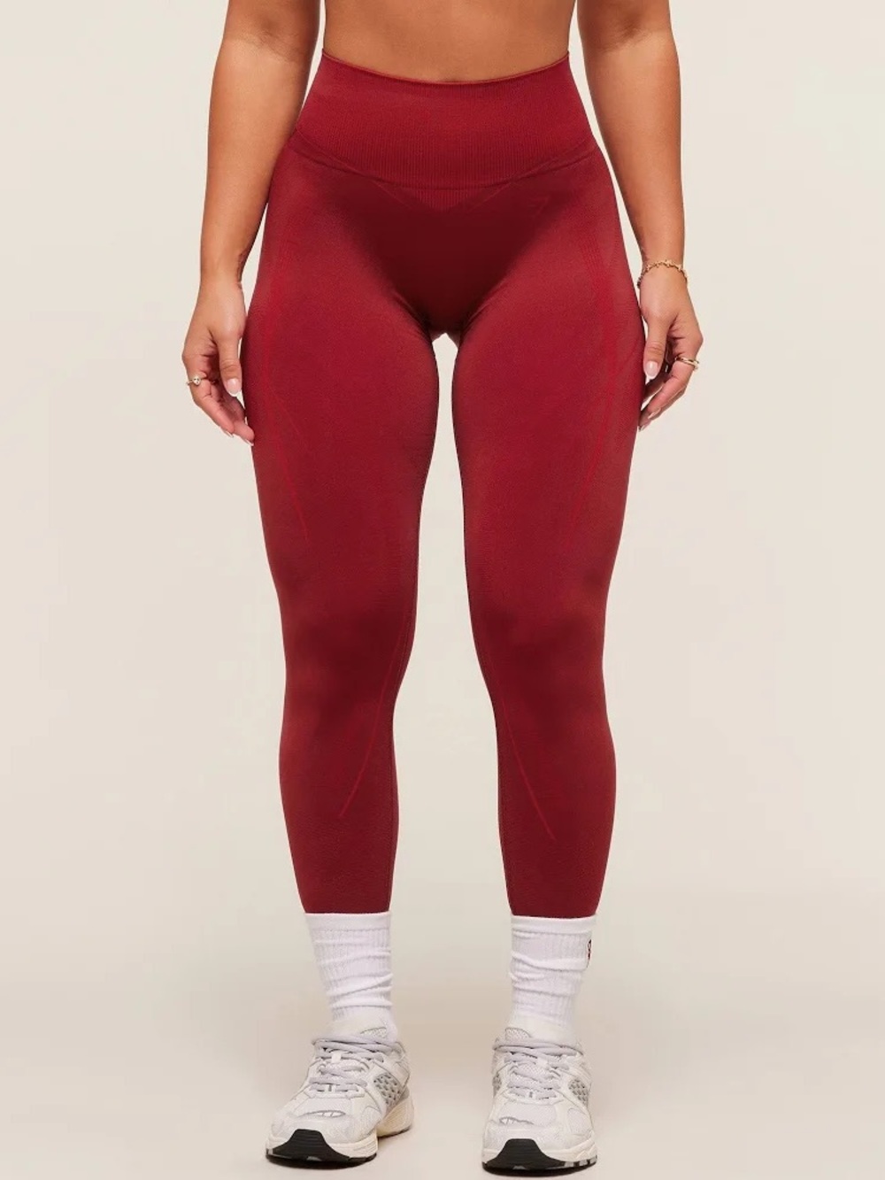 Gymshark Seamless High-Waisted Leggings - Analis cruz collab Red